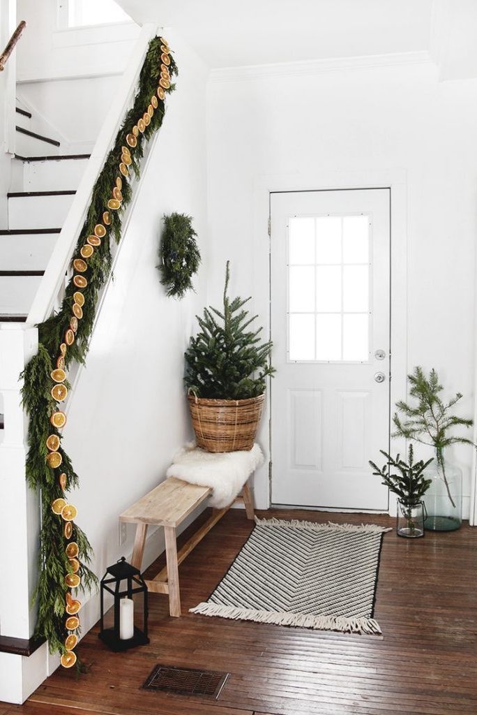 30 Beautiful Christmas Stairs Decoration Ideas - Architecture & Design