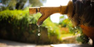 dripping tap in garden