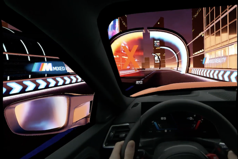 driving shot from bmw's m mixed reality