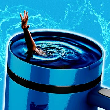 drowning in a stanley cup illustration drowning in a stanley cup illustration