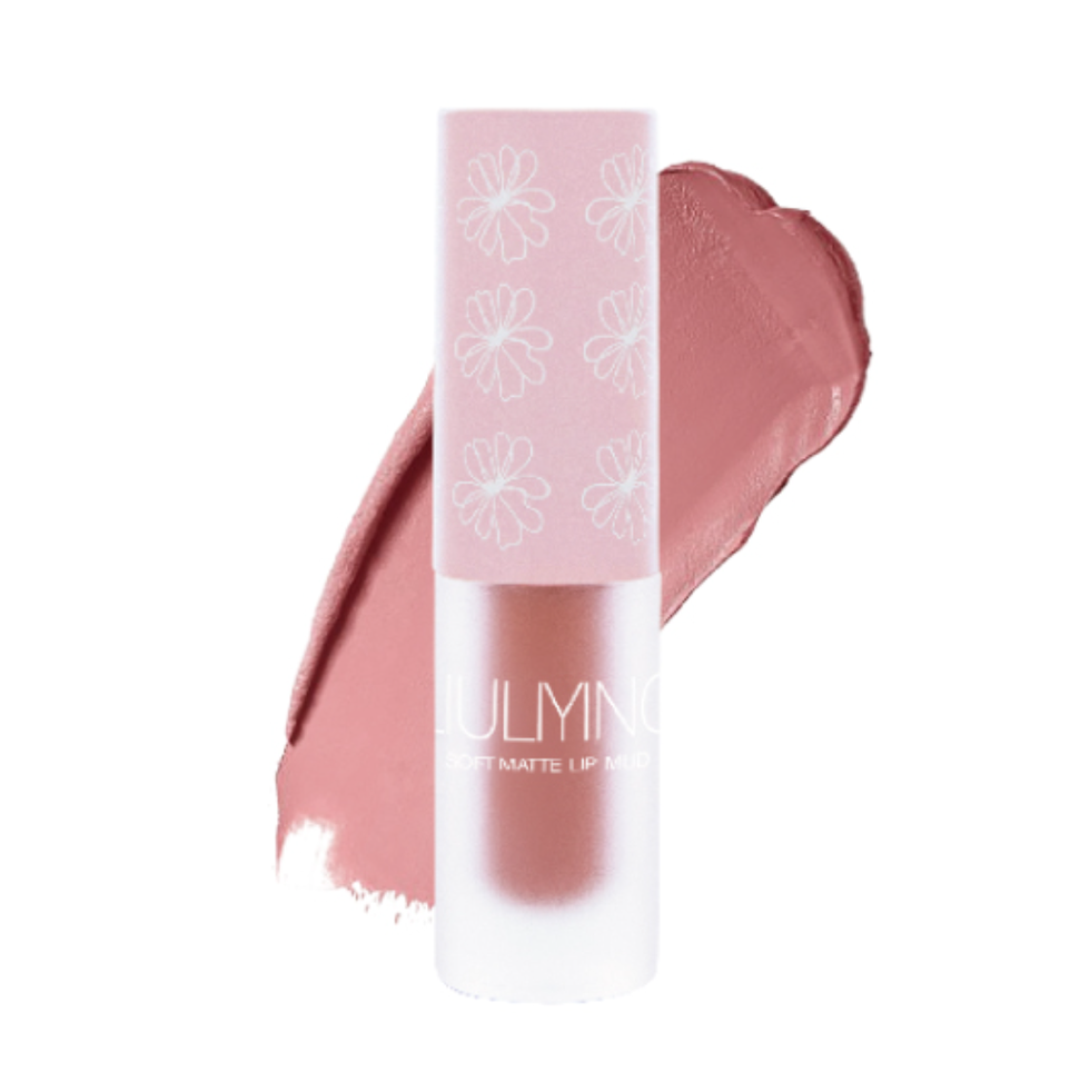a pink and white tube of lipstick