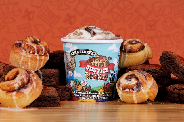 pint of ben  jerry's justice remix'd flavor