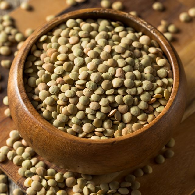 dry organic green lentils