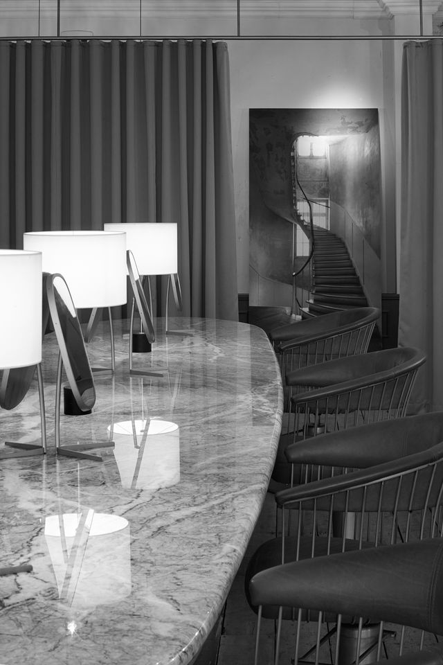 White, Black, Black-and-white, Furniture, Room, Chair, Table, Monochrome photography, Interior design, Architecture, 