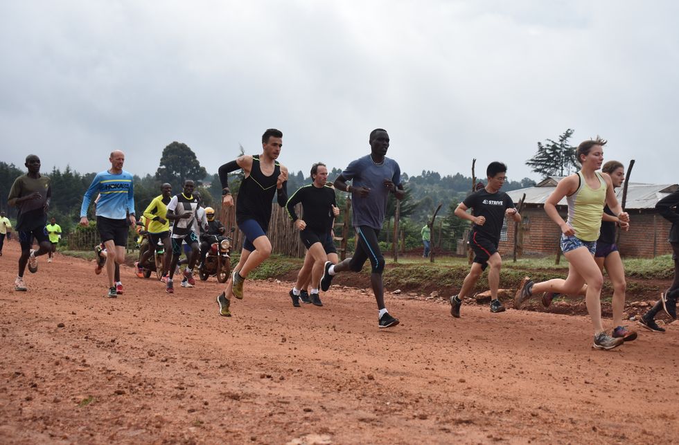 Runners in the Rift Valley on a STRIVE running adventure.