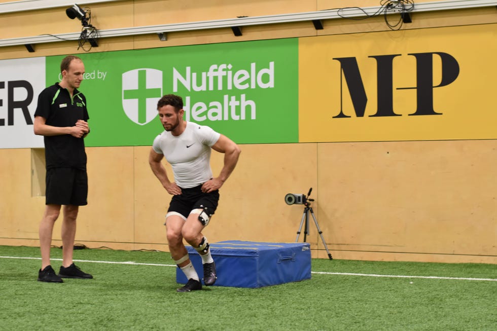 athletic training session in a sports facility