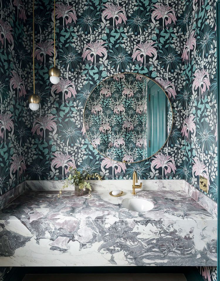 70 Inspiring Bathroom Wallpaper Ideas