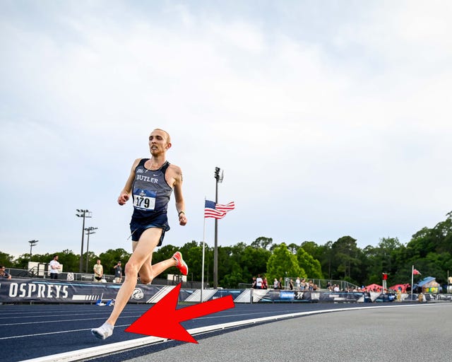 runner with one shoe