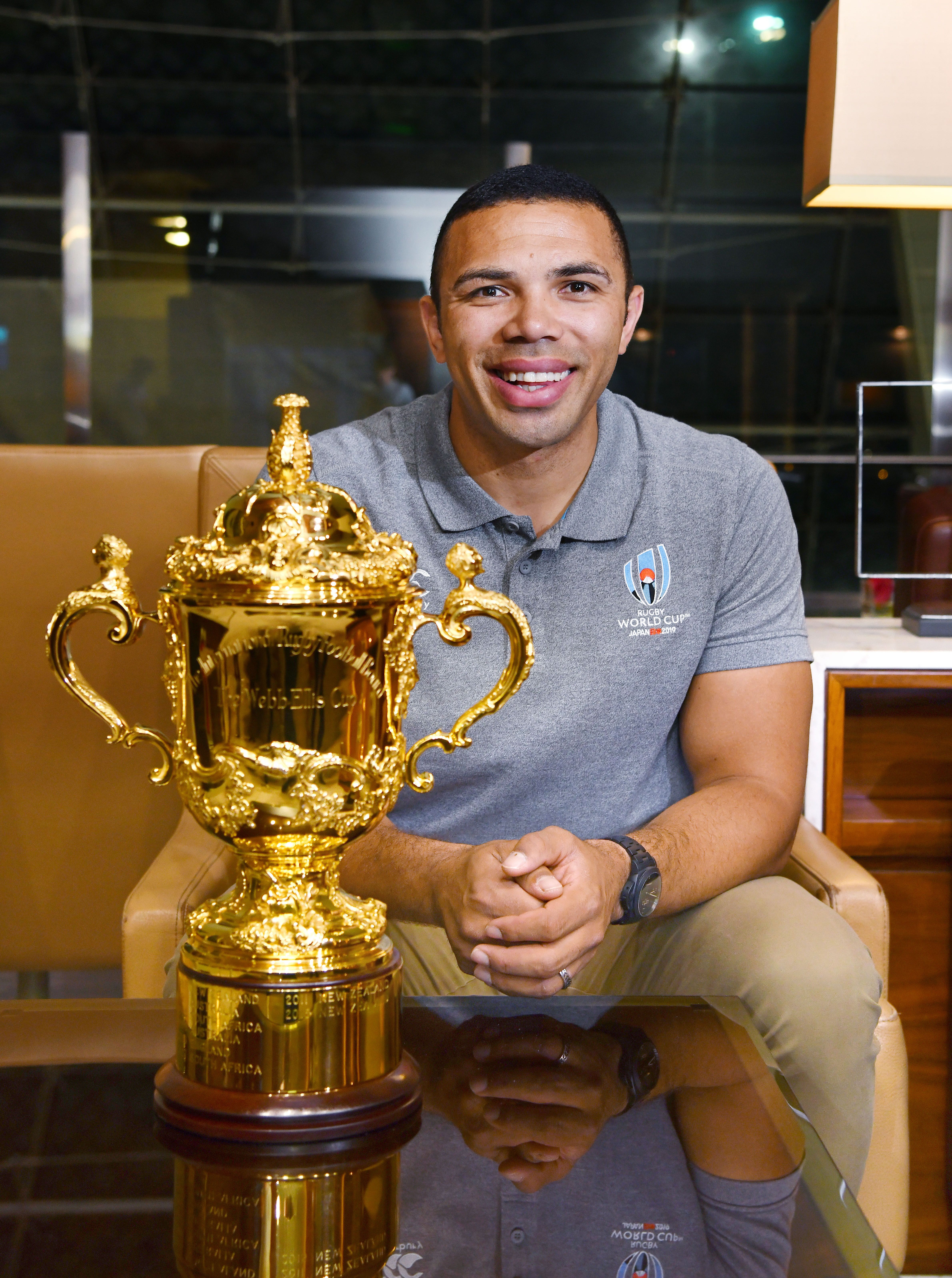 ラグビー選手憧れ、優勝トロフィー「ウェブ・エリス・カップ」と