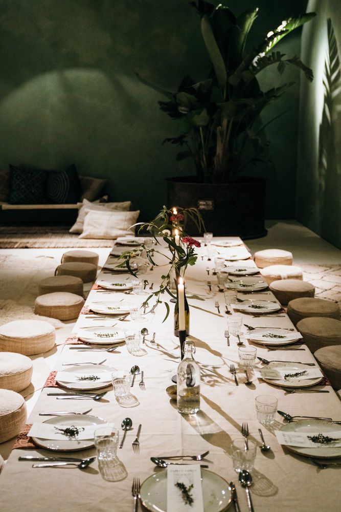 A dinner table for Fiesty Feast, a supper series which invites inspiring guest speakers to share their stories