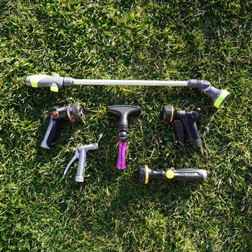 Best Hose Nozzles set of various watering nozzles and a wand on grass