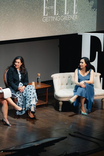 a couple of women sitting in chairs