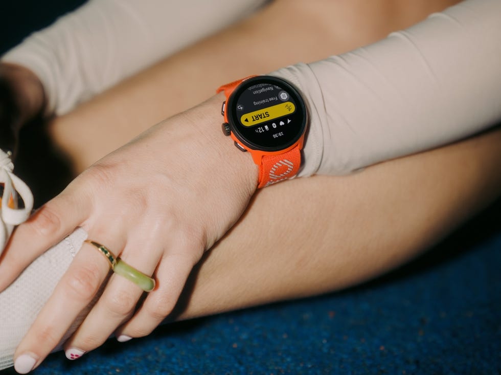 fitness watch displaying activity tracking data