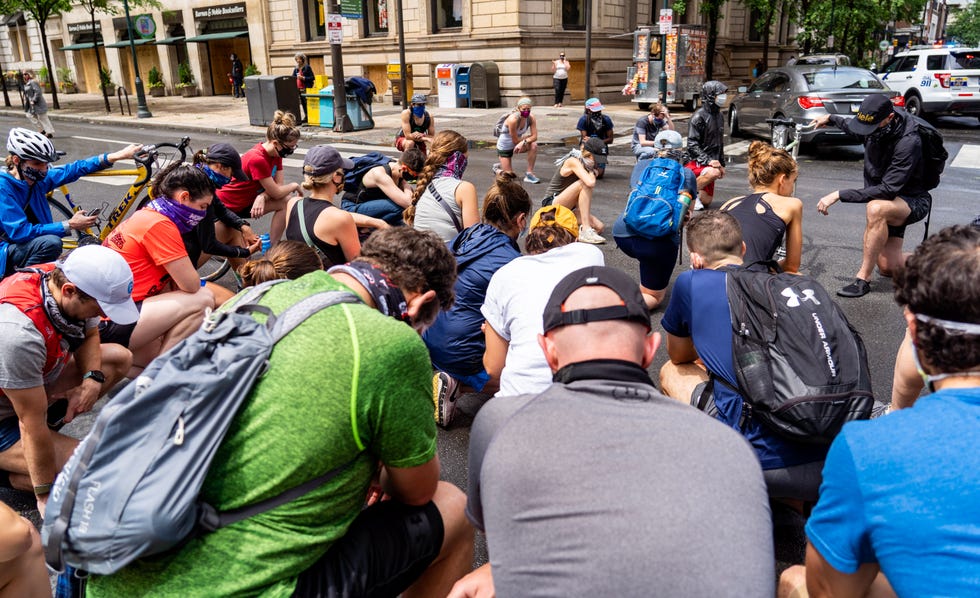 philadelphia protest runners