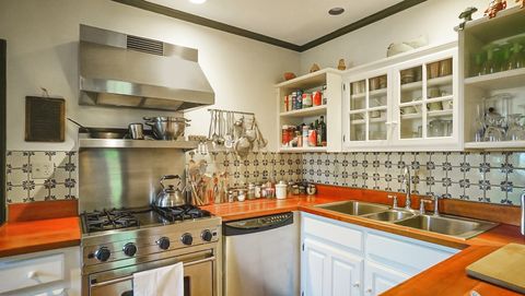 Countertop, Property, Room, Kitchen, Cabinetry, Furniture, Building, Interior design, Real estate, Home, 