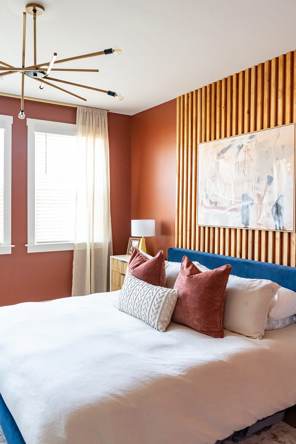 burnt orange bedroom