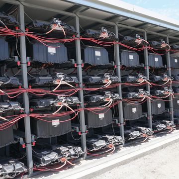 reuse ev car battery packs to power the grid