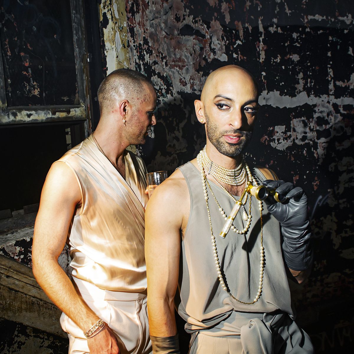 Jeremy Anderson and Gabriel Hendifar of Apparatus at a party for their Interlude collection.