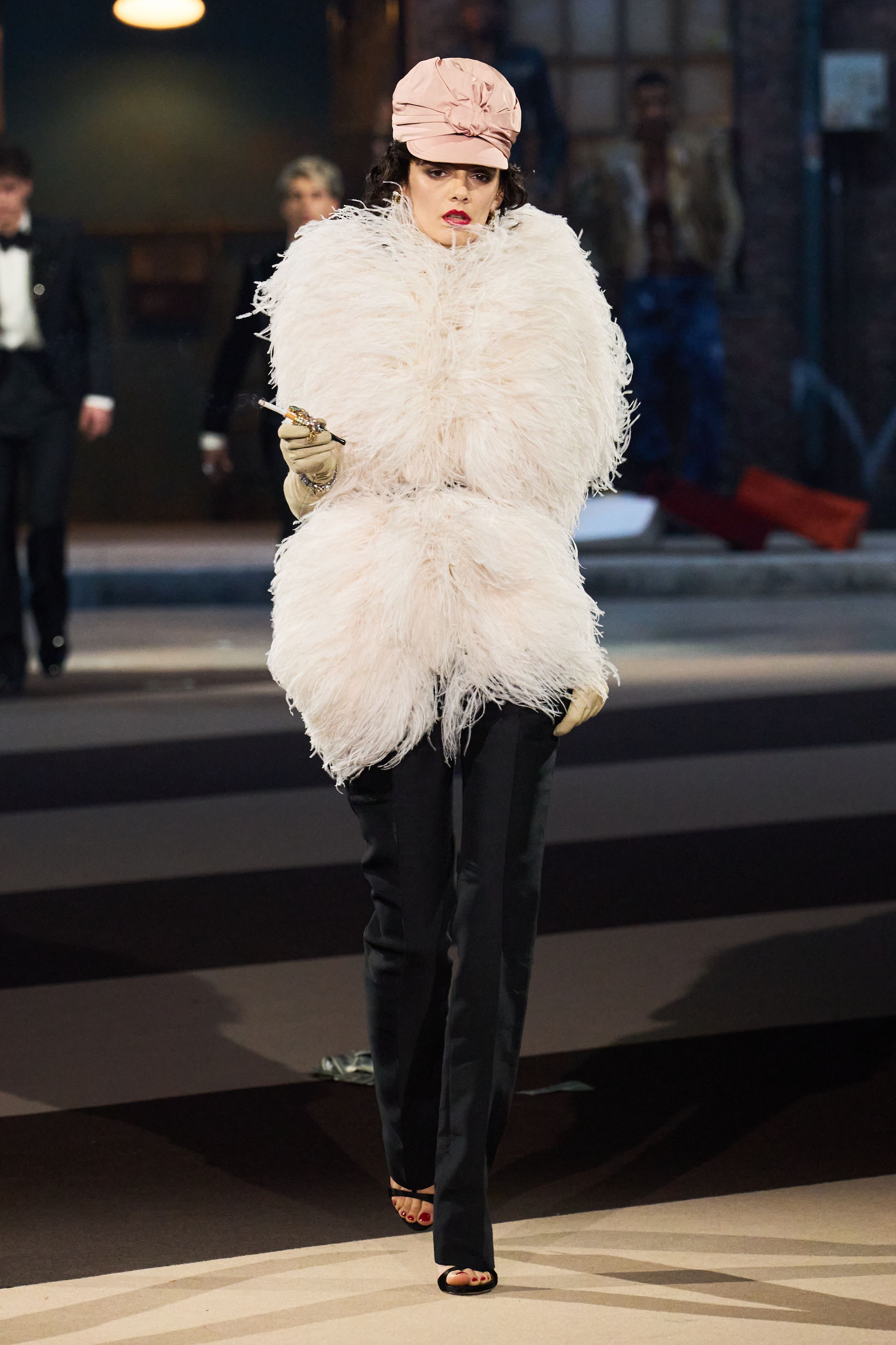 DSQUARED2 ファーライニング レザージャケット | ブラウン