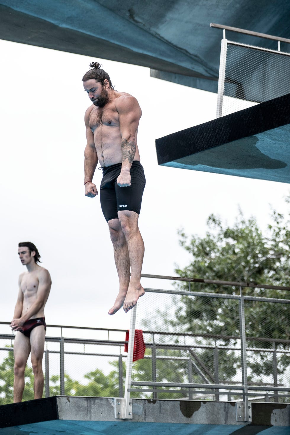 aidan heslop of the uk prior to the sixth stop of the red bull cliff diving world series in montreal, canada on august 22, 2024