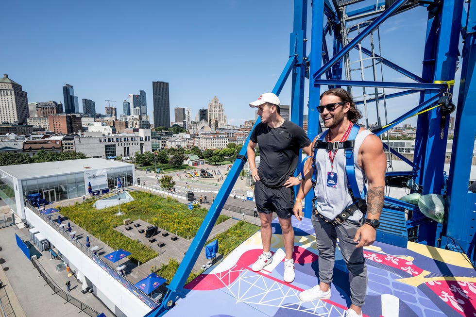 aidan heslop of the uk prior to the sixth stop of the red bull cliff diving world series in montreal, canada on august 23, 2024