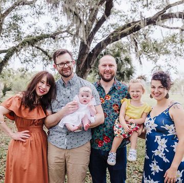 stephanie, matt, baby hazel, melly, farrah willow and melly pose for a photo