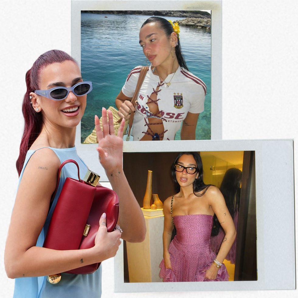 collage of three images featuring a stylish person in various outfits
