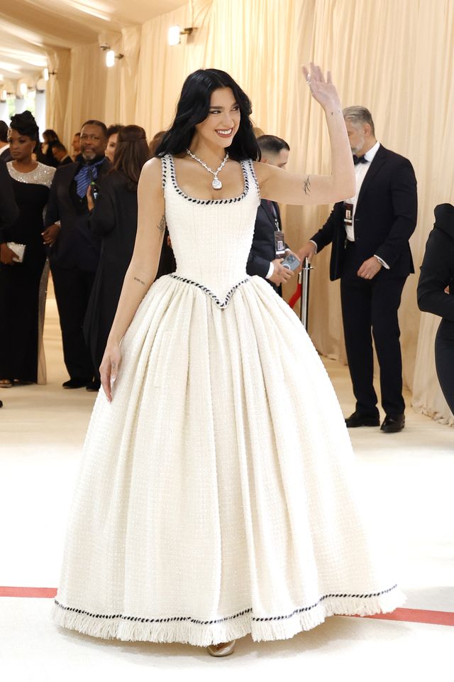 Dua Lipa Wore White Princess Gown at the 2023 Met Gala