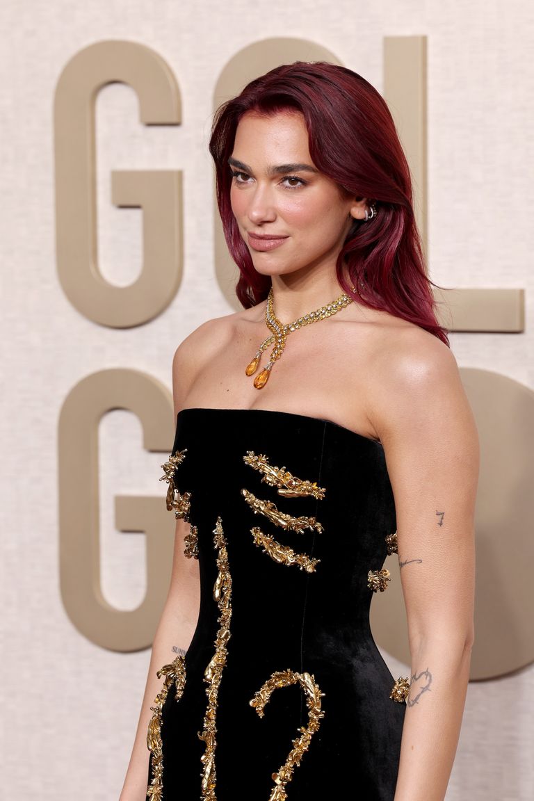 Dua Lipa Stuns in Archival Tiffany & Co. at the 2024 Golden Globes