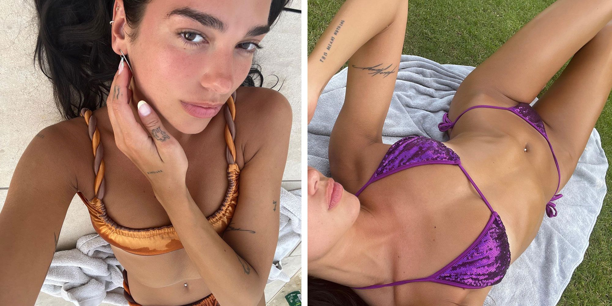 Dua Lipa Posts Series of String Bikini Photos on Instagram