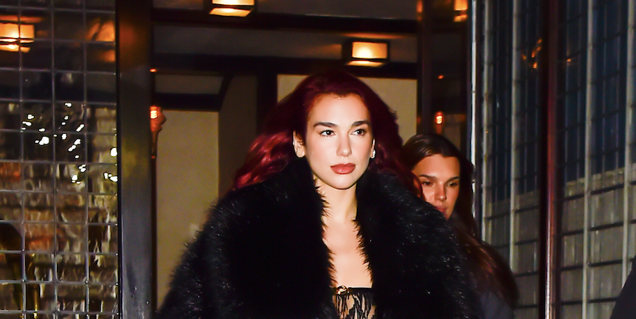 Dua Lipa just went totally braless in a see-through gown for a party in NYC