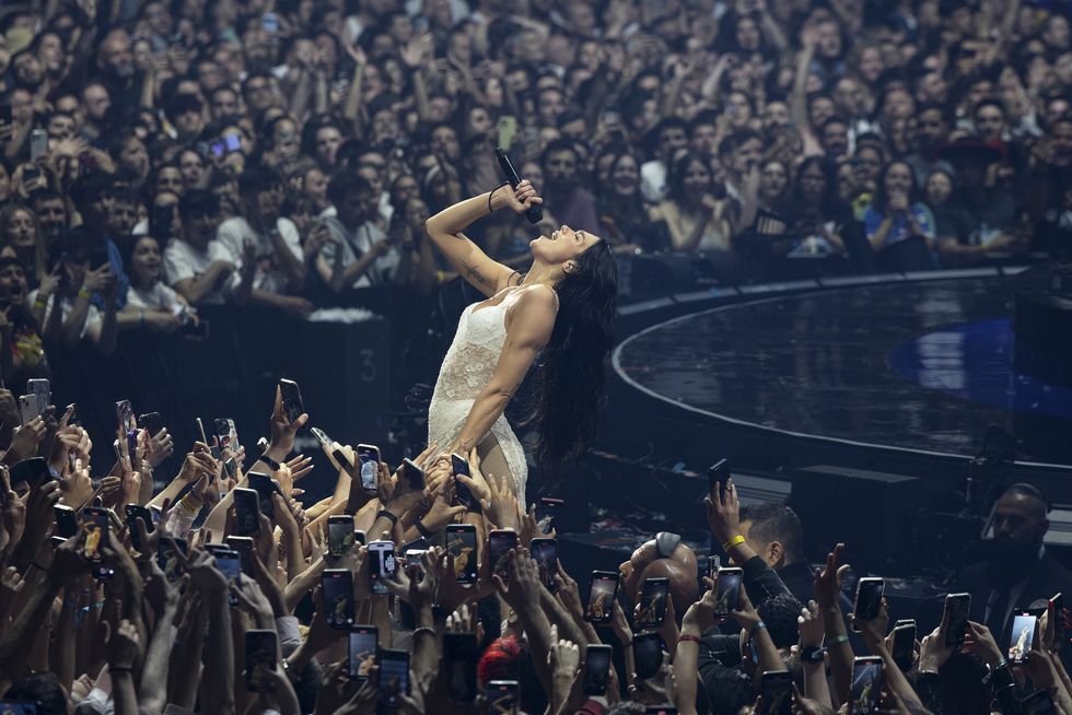 dua lipa radical optimism european tour kick off at movistar arena in madrid