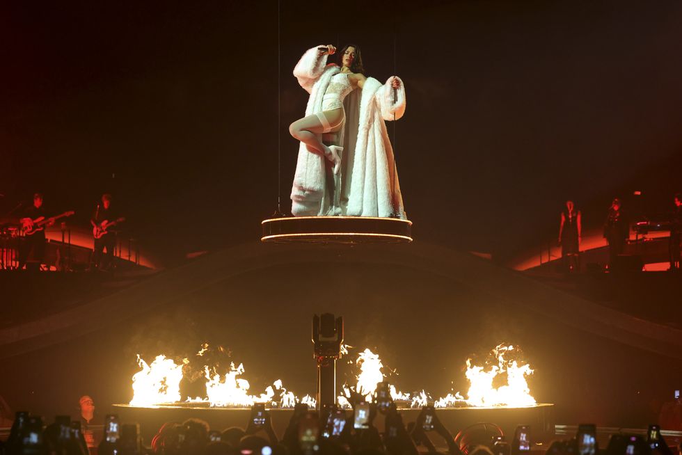 dua lipa radical optimism european tour kick off at movistar arena in madrid