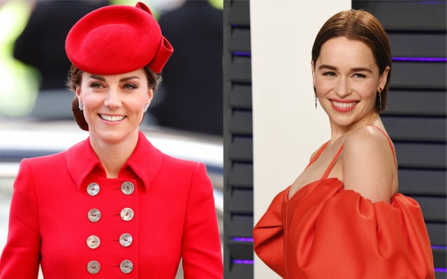 The Duchess of Cambridge and Emilia Clarke