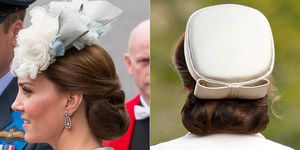 Duchess of Cambridge wearing a hairnet
