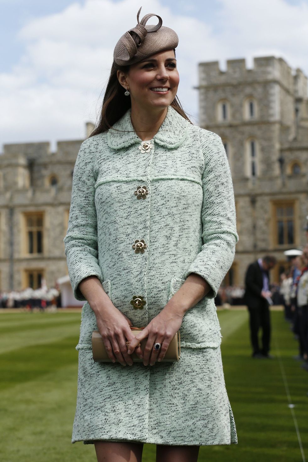windsor, united kingdom   april 21  catherine, duchess of cambridge attends the national review of queen's scouts at windsor castle on april 21, 2013  photo by olivia harris   wpa poolgetty images