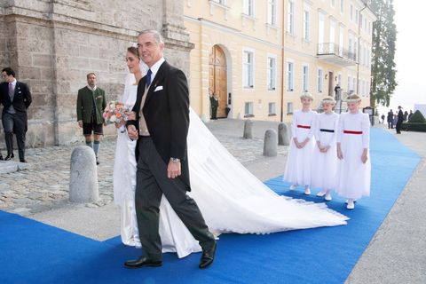 Wedding of Duchess Sophie Of Wurttemberg And Count Maximilian Of Andigne At Tegernsee Castle