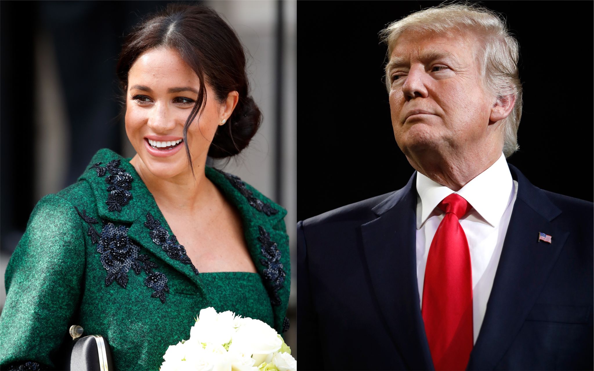 The Duchess of Sussex and Donald Trump