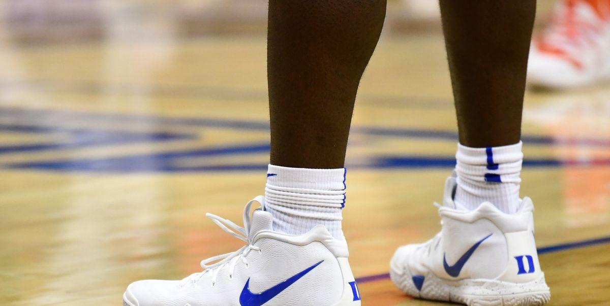Zion Williamson Wears Nike Kyrie 4 Sneakers in Duke Return