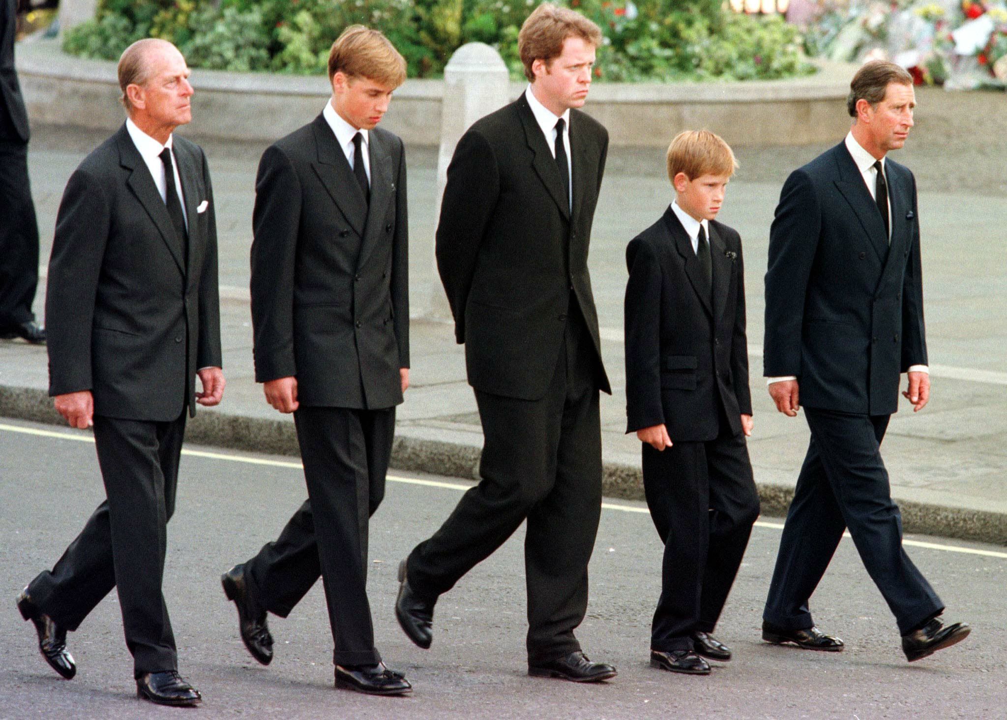 Prince William only agreed to walk behind Diana's coffin if grandad Philip  did it too | The Sun