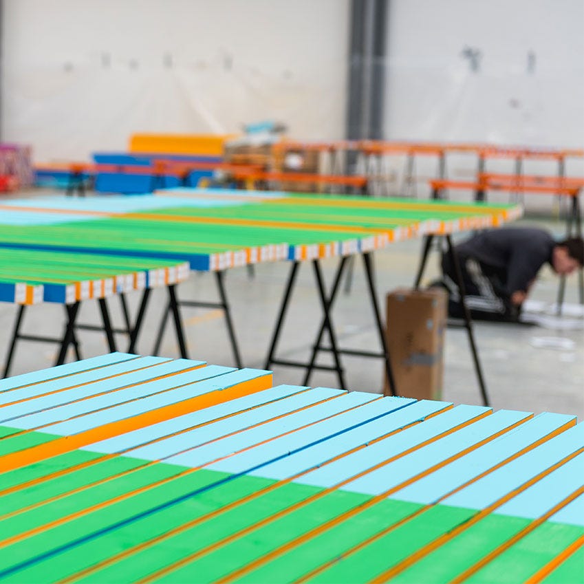 Fabrication of Pricegore and Yinka Ilori’s Colour Palace 