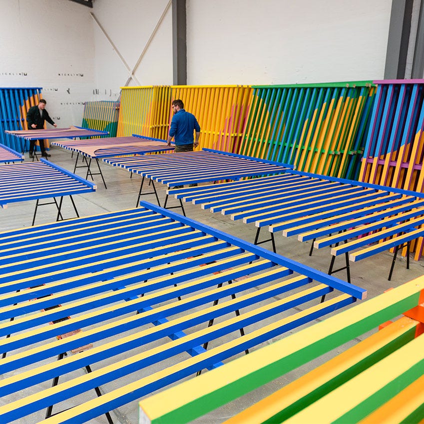 Fabrication of Pricegore and Yinka Ilori's Colour Palace