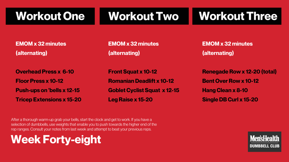 This Three Day Push Pull Legs Dumbbell Plan Builds Size Quickly