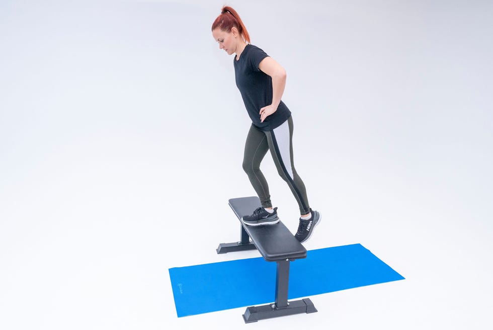 underrated exercises for runners, dumbbell step down underrated exercises for runners, dumbbell step down