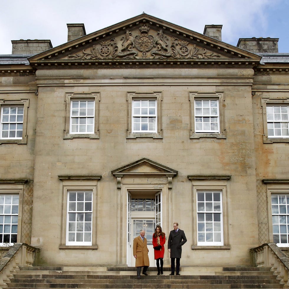 ayrshire, united kingdom march 05 prince charles, duke of rothesay, prince william, earl of strathearn and catherine, countess of strathearn during a visit to dumfries house on march 05, 2013 in ayrshire, scotland the duke and duchess of cambridge braved the bitter cold to attend the opening of an outdoor centre in scotland today the couple joined the prince of wales at dumfries house in ayrshire where charles has led a regeneration project since 2007 hundreds of locals and 600 members of youth groups including the girl guides and scouts turned out for the official opening of the tamar manoukin outdoor centre photo by danny lawson wpa poolgetty images