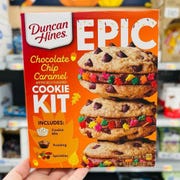 This is an image duncan hines chocolate chip caramel fall baking kit