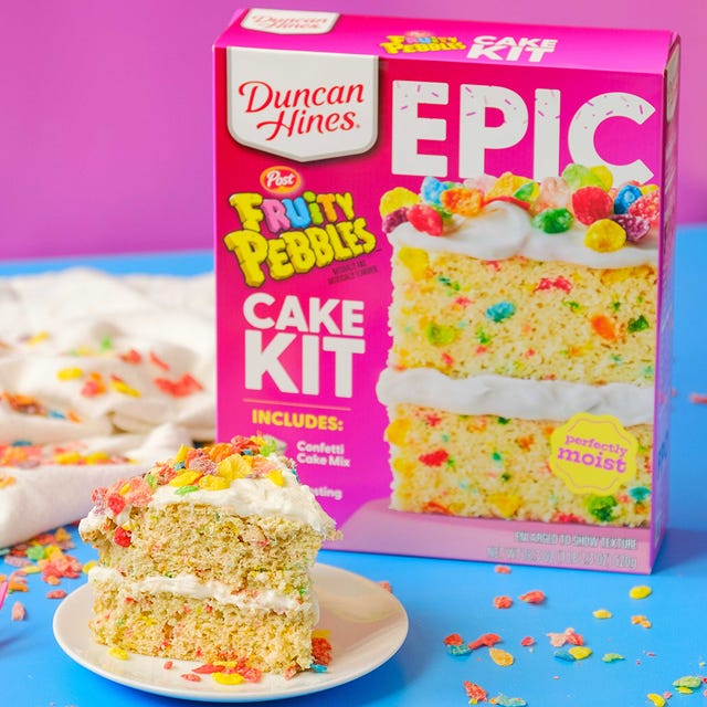 duncan hines post fruity pebbles epic cake baking kit