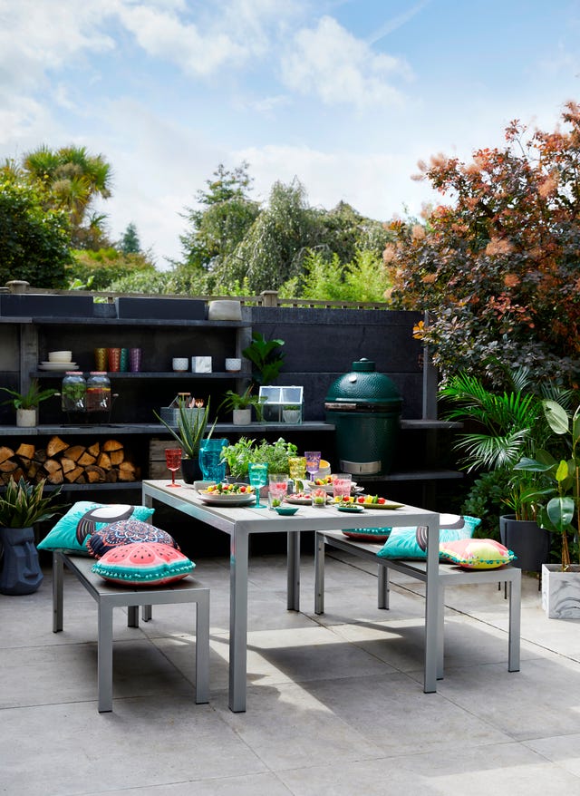 Ibiza Grey Bench Dining Set