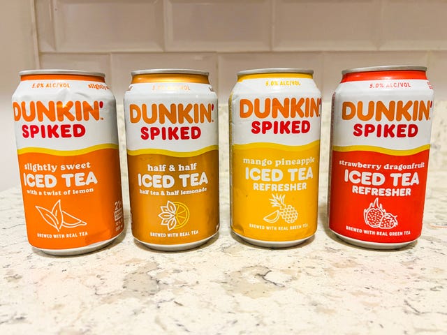 We Tried Dunkins Spiked Iced Coffees And Teas Dunkin Spiked Coffee And Tea Review