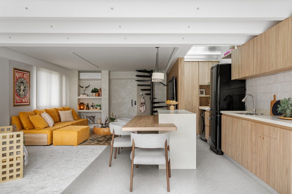 cocina con isla abierta al salón